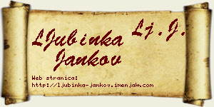 LJubinka Jankov vizit kartica